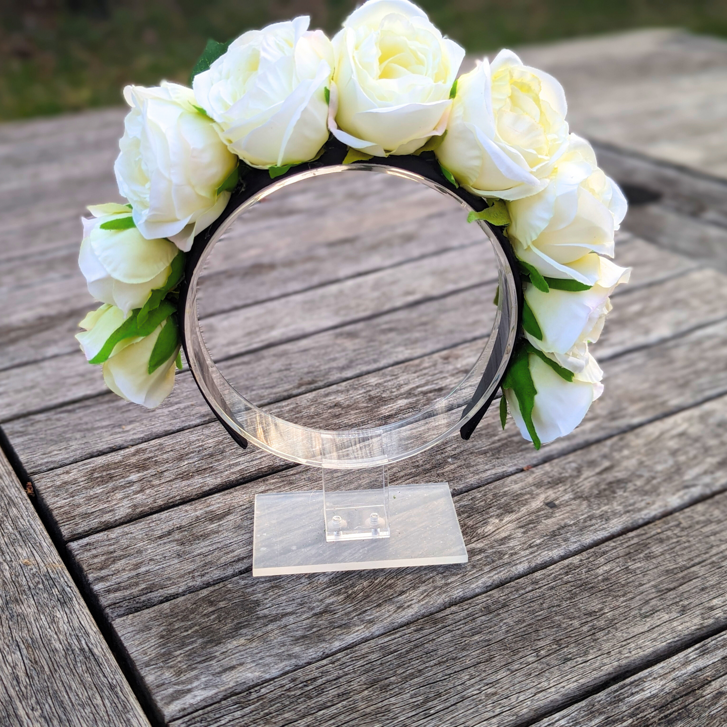 Enchanting White Rose Floral Crown | Perfect for Renaissance Fairs, Weddings, and Special Events