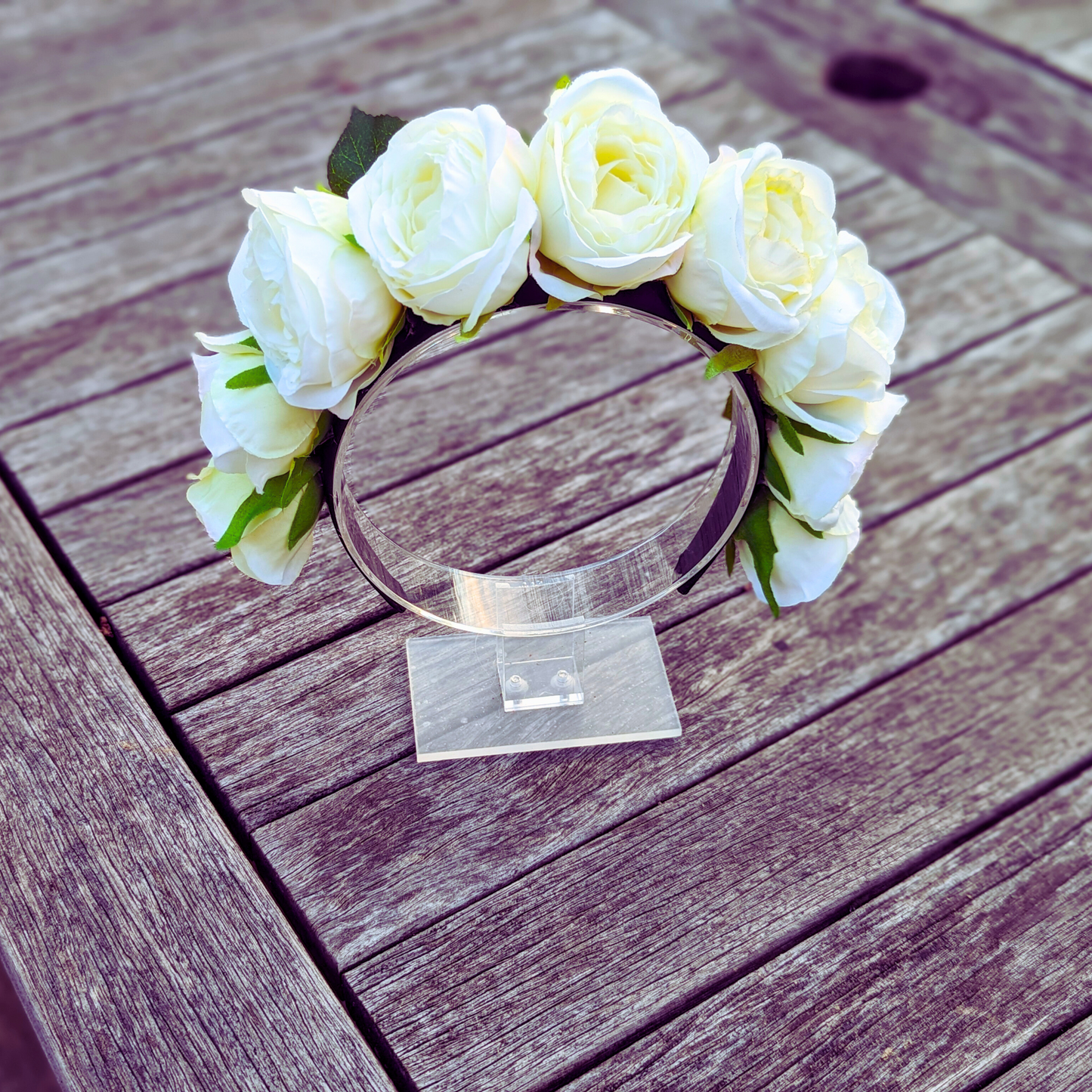 Enchanting White Rose Floral Crown | Perfect for Renaissance Fairs, Weddings, and Special Events