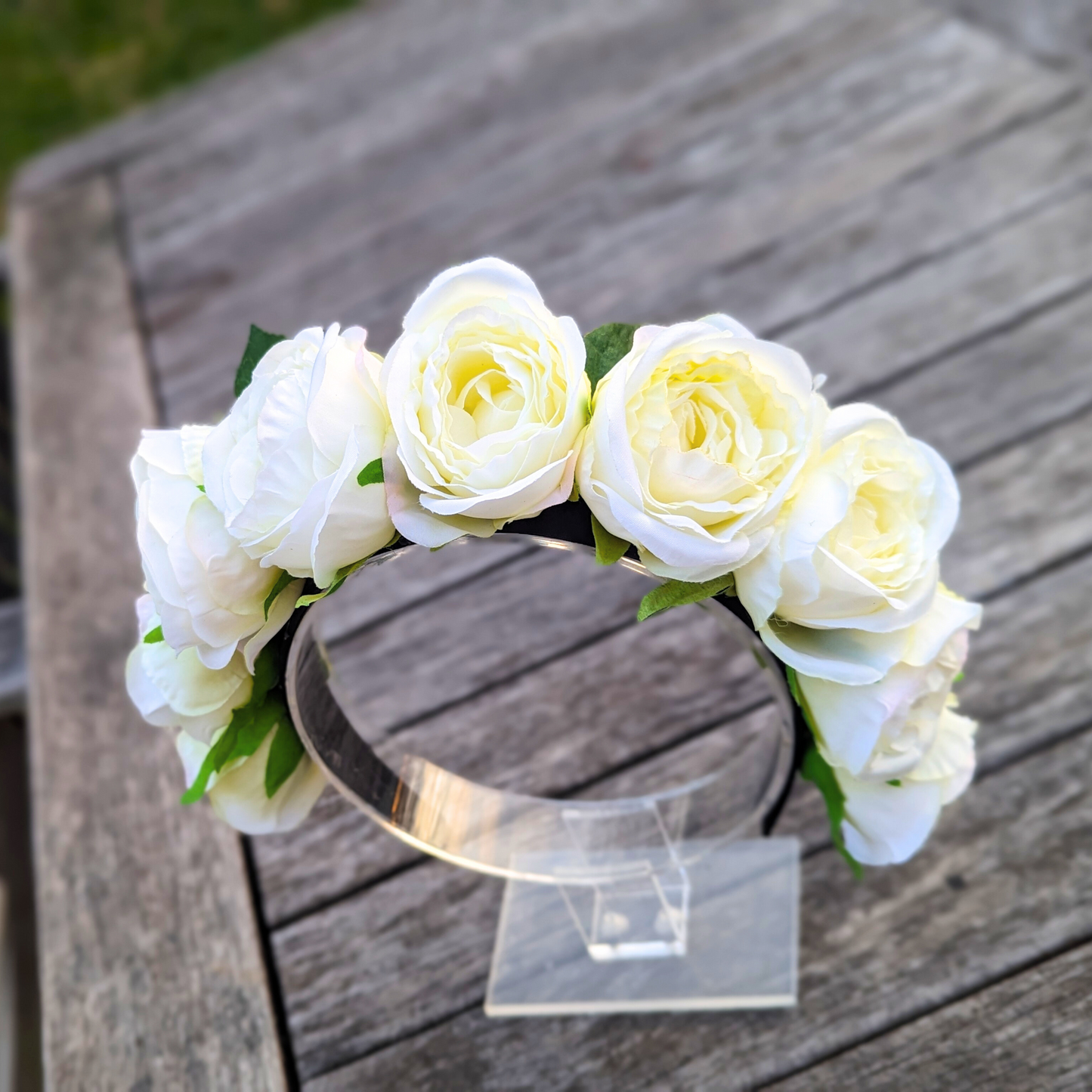 Enchanting White Rose Floral Crown | Perfect for Renaissance Fairs, Weddings, and Special Events