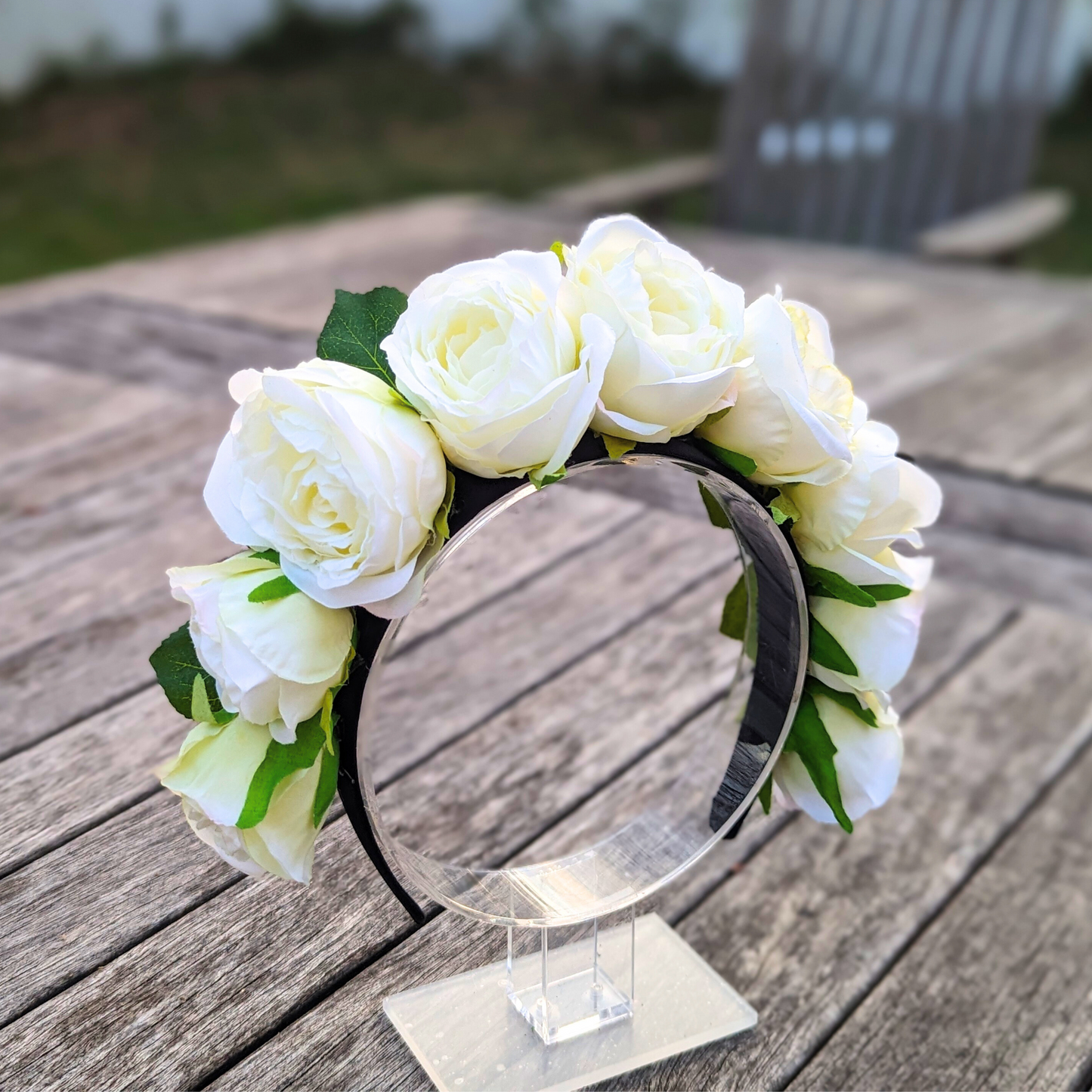 Enchanting White Rose Floral Crown | Perfect for Renaissance Fairs, Weddings, and Special Events