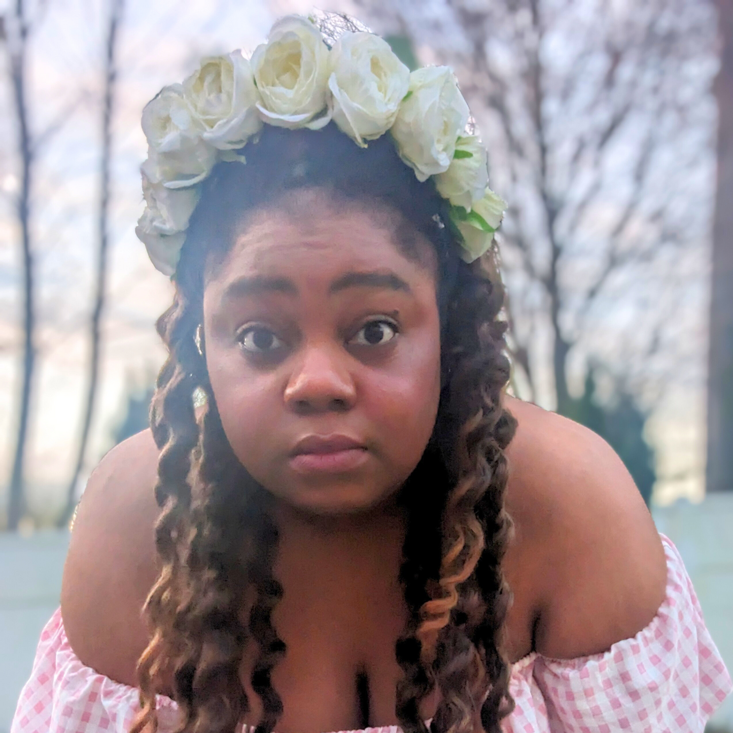 Enchanting White Rose Floral Crown | Perfect for Renaissance Fairs, Weddings, and Special Events